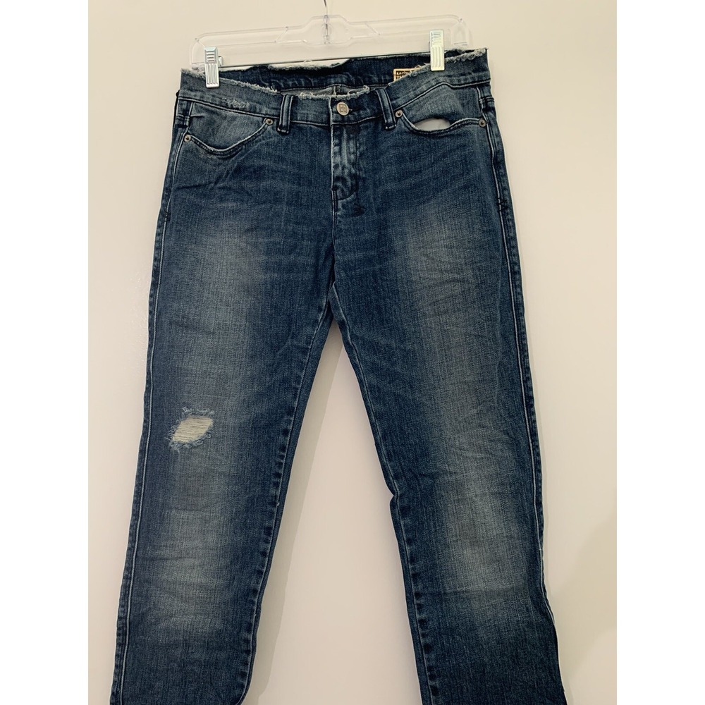 NWT Ksubi Super Skinny Ankle Zip Roadie Blue Distressed Jeans size 30